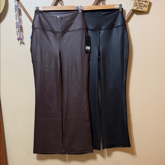 90 Degree By Reflex Pants - 90 Degree By Reflex Brown and Black Boot Cut Pants